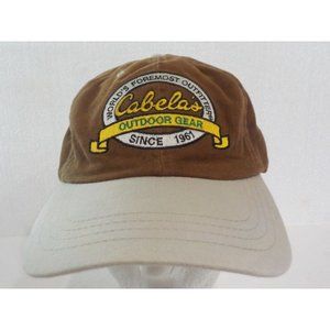 Cabelas Worlds Foremost Outfitter Embroidered Soft Fabric Buckle Back Cap Hat